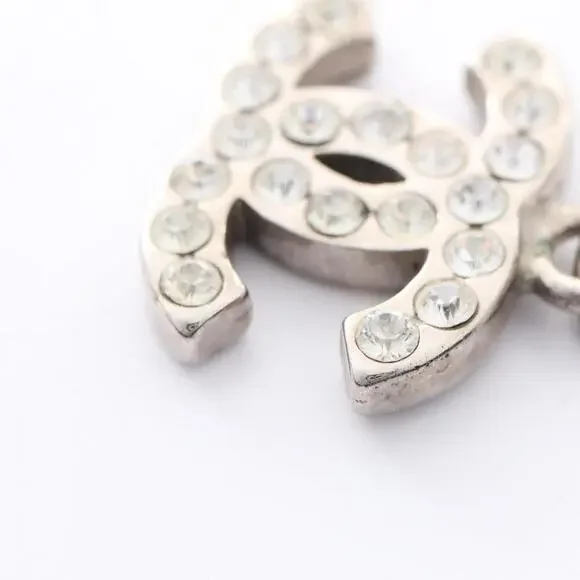 CHANEL Authentic White Logo Necklace